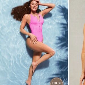 Pink One-Piece Swimsuit Fabletics Hot Pink Sz Small New